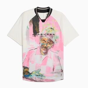 Puma KidSuper White and Pink Men's Graphic Jersey